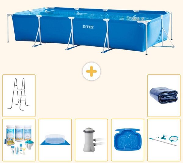 Piscina fuori terra rettangolare - 450x220x84 cm - 8 pezzi - Modello S20079