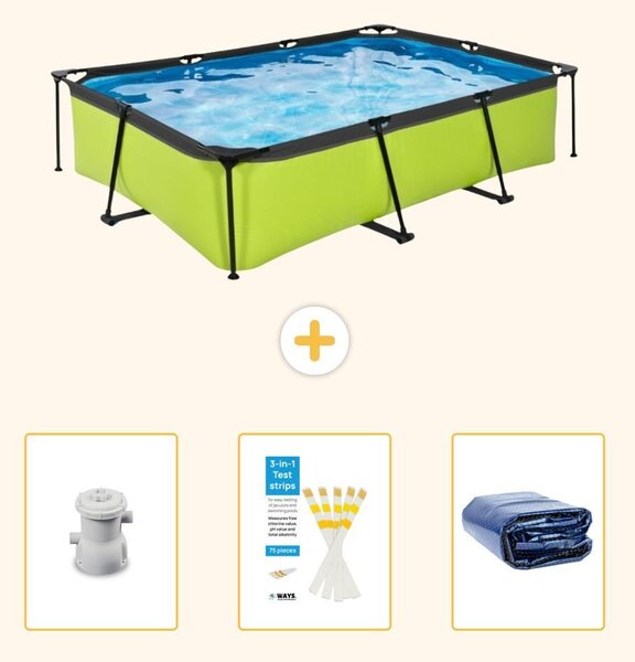 Piscina fuori terra rettangolare - 300x200x65 cm - 4 pezzi - SCB74