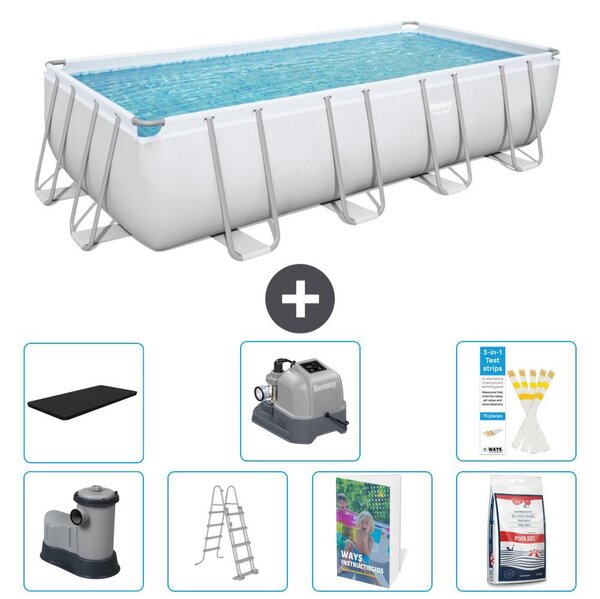 Bestway Power Steel, piscina rettangolare - 549x274x122 cm - composta da 6 parti, modello S649