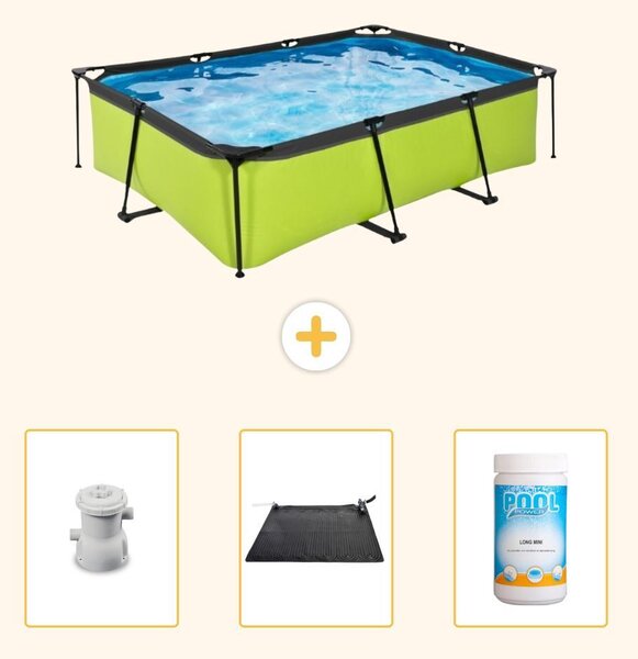 Piscina fuori terra rettangolare - 220x150x65 cm - 4 pezzi - Modello SCB80