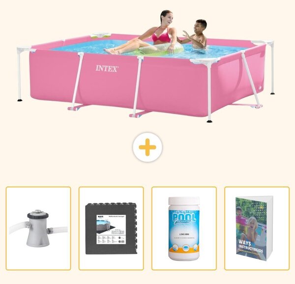 Piscina fuori terra rettangolare - 220x150x60 cm - 5 pezzi - Modello SCB125