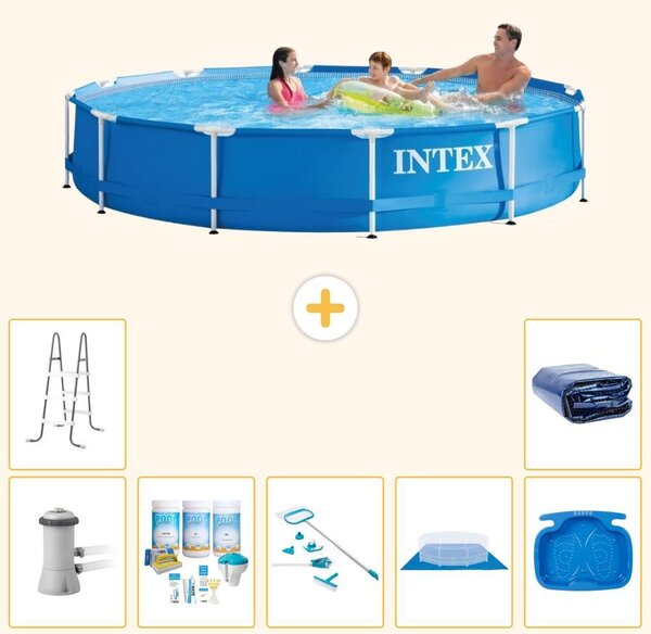 Piscina autoportante rettangolare - 366x76 cm - 8 pezzi - Modello S20486