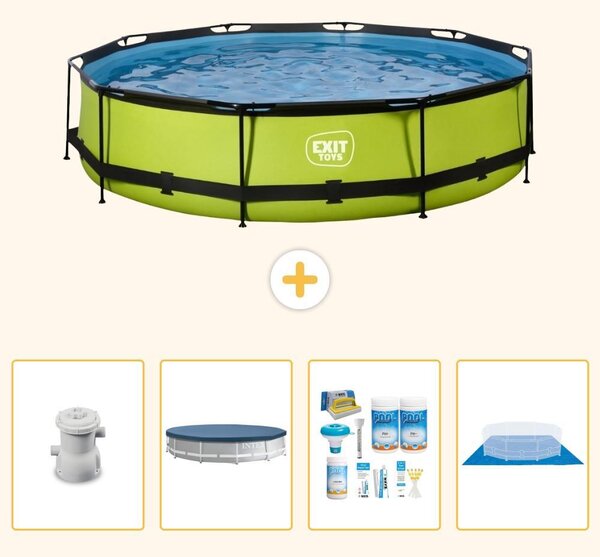 Piscina gonfiabile rettangolare - 360x76 cm - 5 pezzi - Modello SCB15