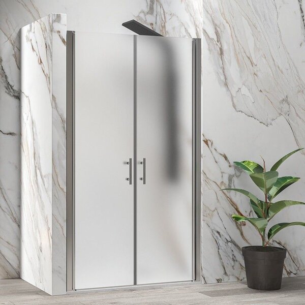 Kamalu porta doccia saloon 85 cm vetro opaco altezza 200h | ksal2800ai