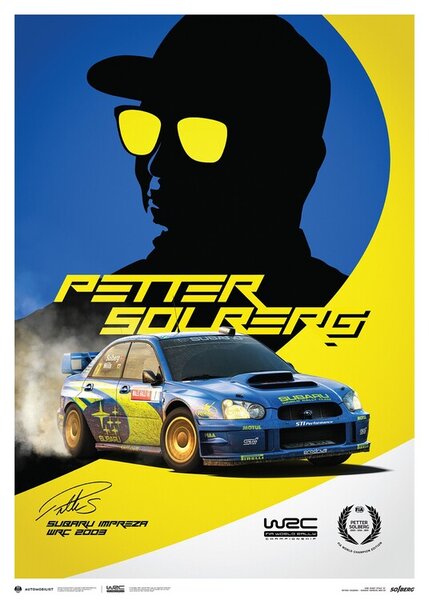 Stampa d'arte Subaru Impreza Wrc 2003 - Petter Solberg, (50 x 70 cm)