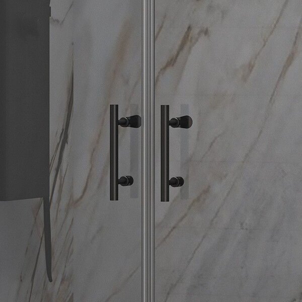 Kamalu porta doccia saloon 110-115 cm vetro fumé | ksal2800an