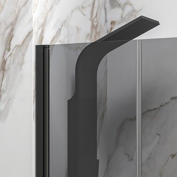Kamalu porta doccia saloon 110-115 cm vetro fumé | ksal2800an