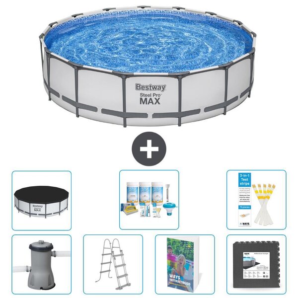 Bestway Steel Pro MAX, piscina in acciaio, forma rotonda - 457x122 cm - 6 pezzi, modello S581