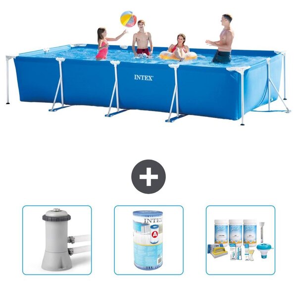 Piscina fuori terra rettangolare - 450x220x84 cm - Struttura in 4 parti - Modello S22361