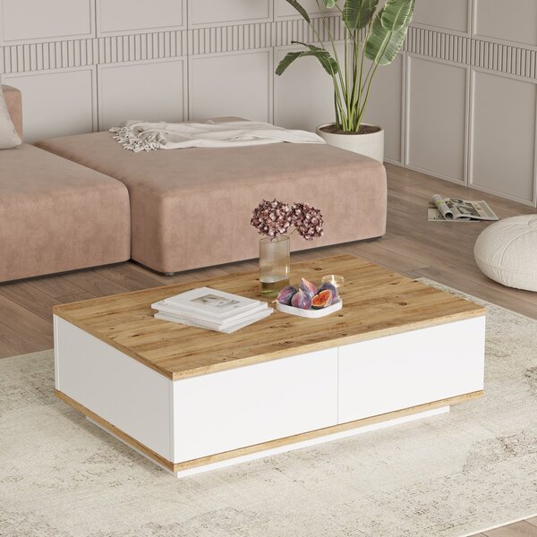 Skye Decor, Fr14-Aw, tavolini, pino atlantico, 90 x 28,6 x 60 cm