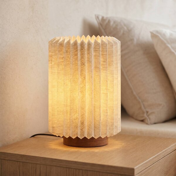 Lampada da tavolo Maveo Lindby, Alluminio / Grigio / Zincato, Soggiorno / Sala da pranzo, Tessuto / Stoffa / Seta, Scandinavo, Lampada da tavolo