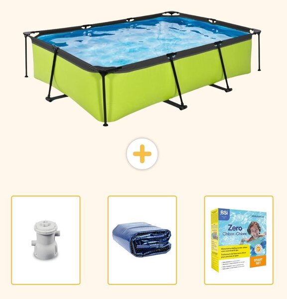 Piscina fuori terra rettangolare - 300x200x65 cm - 4 pezzi - SCB70