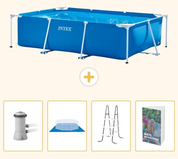 Piscina fuori terra rettangolare - 300x200x75 cm - 5 pezzi - Modello SCB122