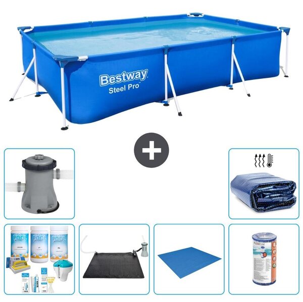 Bestway Steel Pro, piscina rettangolare - 300x201x66 cm - 7 pezzi - Modello S22252