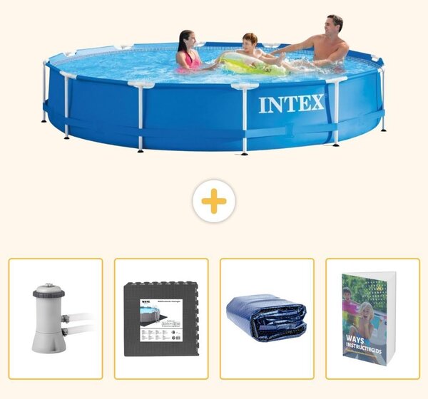 Piscina autoportante rettangolare - 366x76 cm - 5 pezzi - SCB105