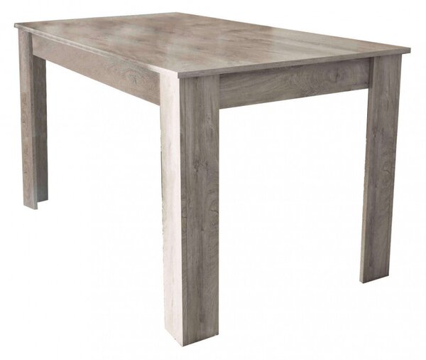 Tavolo Pepper 160x80x75 h cm in Truciolare bilaminato Rovere grigio