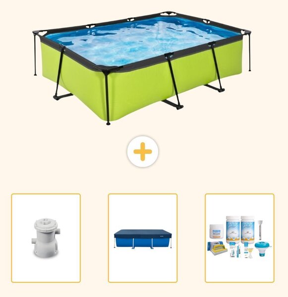Piscina fuori terra rettangolare - 220x150x65 cm - 4 pezzi - Modello SCB63