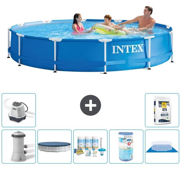 Piscina autoportante rettangolare - 366x76 cm - 8 pezzi - Modello S41739