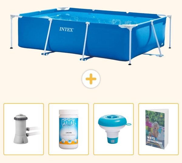 Piscina fuori terra rettangolare - 300x200x75 cm - 5 pezzi - Modello SCB120