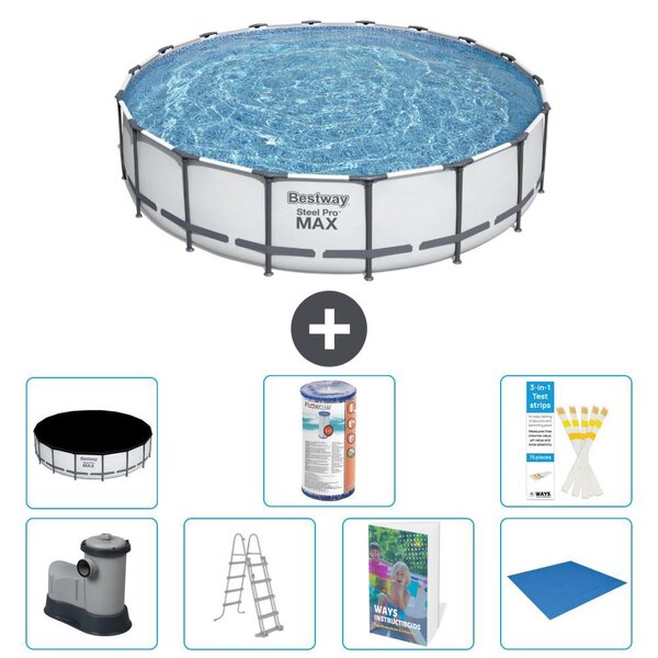 Bestway Steel Pro MAX, piscina in acciaio, forma rotonda - 549x122 cm - 6 pezzi, modello S594