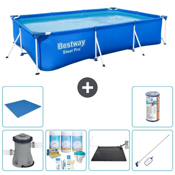 Bestway Steel Pro, piscina rettangolare - 300x201x66 cm - 7 pezzi - Modello S22085