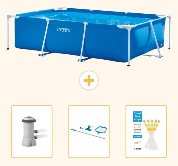 Piscina fuori terra rettangolare - 300x200x75 cm - 4 pezzi - Modello SCB82
