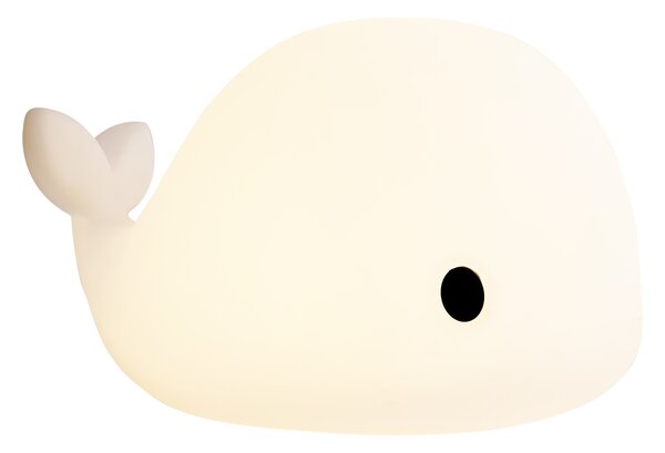 Lampada da tavolo bianca 50 cm con LED dimmerabile IP54 ricaricabile - Baby Whale
