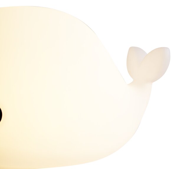 Lampada da tavolo bianca 50 cm con LED dimmerabile IP54 ricaricabile - Baby Whale