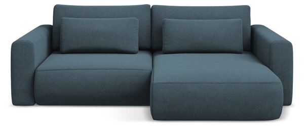 Divano angolare blu allungabile/con contenitore (con penisola a destra/con chaise lounge) Kapua – Makamii
