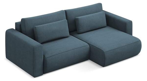 Divano angolare blu allungabile/con contenitore (con penisola a destra/con chaise lounge) Kapua – Makamii