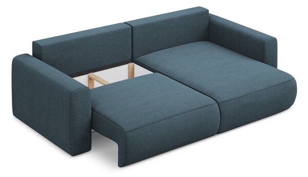 Divano angolare blu allungabile/con contenitore (con penisola a destra/con chaise lounge) Kapua – Makamii