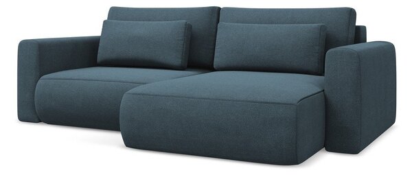 Divano angolare blu allungabile/con contenitore (con penisola a destra/con chaise lounge) Kapua – Makamii