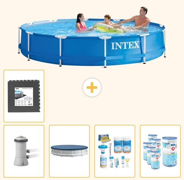 Piscina autoportante rettangolare - 366x76 cm - 6 pezzi - SCB17