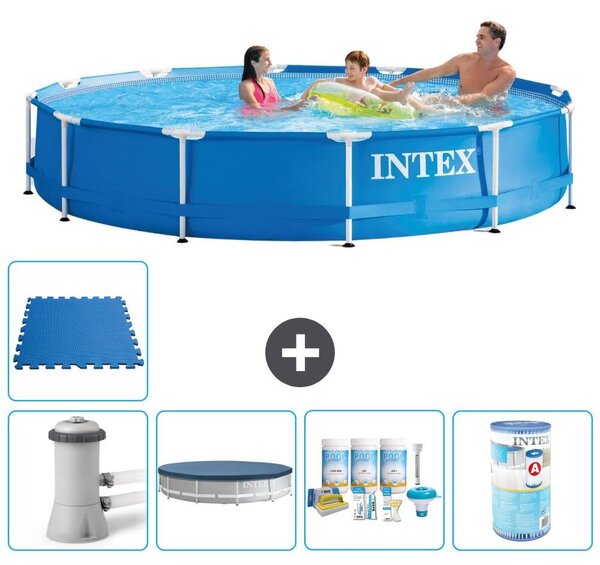 Piscina autoportante rettangolare - 366x76 cm - 6 pezzi - Modello S41714