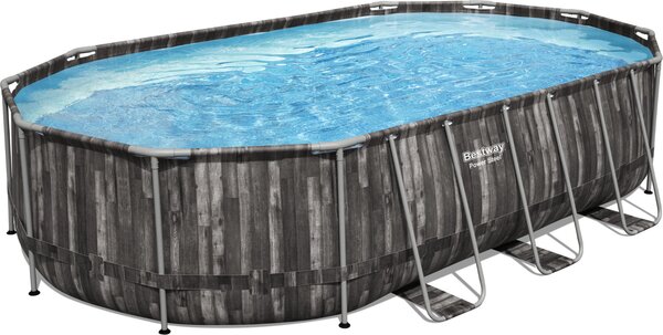Mountfield piscina fuori terra Frame legno scuro ovale 6,1x3,66x1,22m