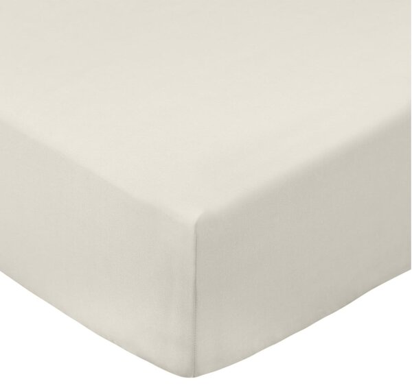 Lenzuolo con angoli beige in percalle di cotone 185x200 cm Cotton Percale – Bianca
