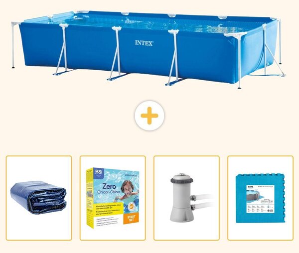 Piscina fuori terra rettangolare - 450x220x84 cm - 5 pezzi - Modello SCB9