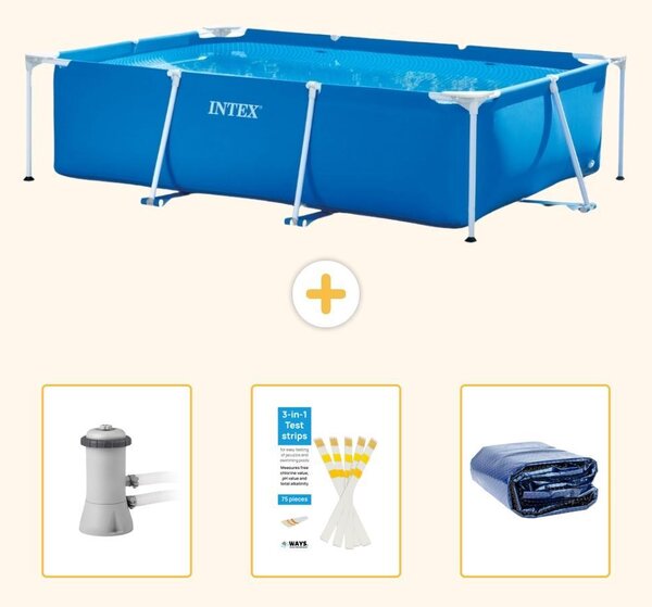Piscina fuori terra rettangolare - 300x200x75 cm - 4 pezzi - Modello SCB74