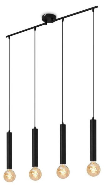 Briloner Leuchten LONGA - Lampade a sospensione - 4031045 - Acciaio nero - 4 luci - Attacco E27 max. 60 Watt - 85 x 10 x 110 cm