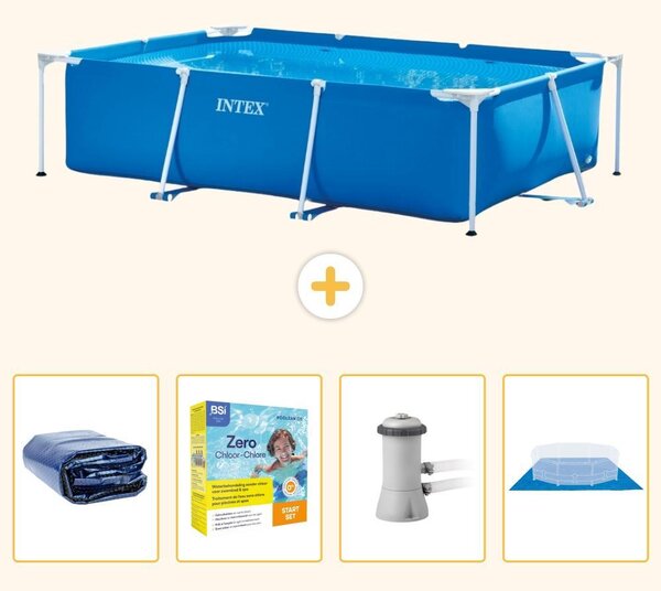 Piscina fuori terra rettangolare - 300x200x75 cm - 5 pezzi - Modello SCB8