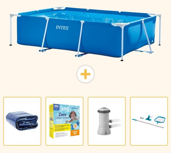 Piscina fuori terra rettangolare - 300x200x75 cm - 5 pezzi - Modello SCB14
