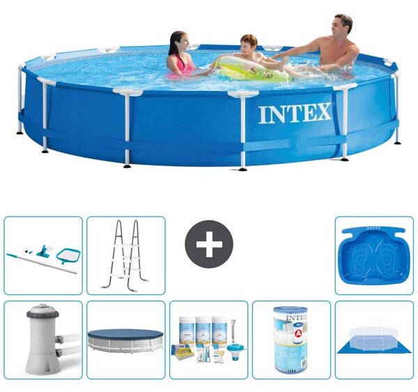 Piscina autoportante rettangolare - 366x76 cm - 9 pezzi - Modello S41747