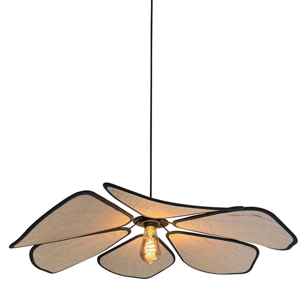 Lampada a sospensione - naturale - LumaFlora - metallo tessile - Ø 80cm - E27 - 4368CR - Anne Lighting