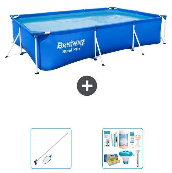 Bestway Steel Pro, piscina rettangolare - 300x201x66 cm - 3 pezzi - Modello S22717