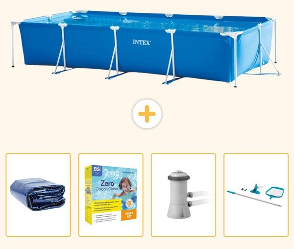 Piscina fuori terra rettangolare - 450x220x84 cm - 5 pezzi - Modello SCB14