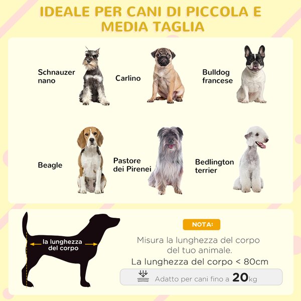 PawHut Casetta Rialzato per Cani fino a 20 kg e 80 cm, Tenda Protettiva e 2 Finestre in legno, 109x79x72 cm, Nero, Grigio, Bianco | Aosom Italy