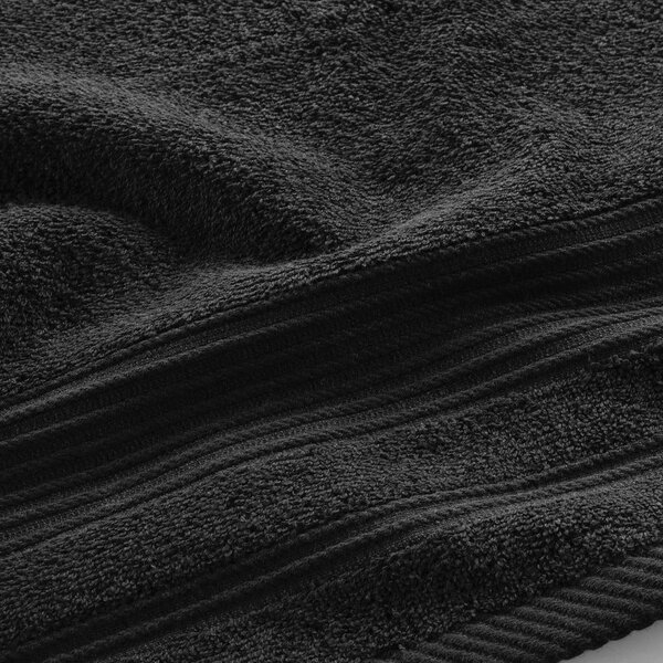 Asciugamano tipo terry nero in cotone 50x90 cm Tendresse – douceur d'intérieur