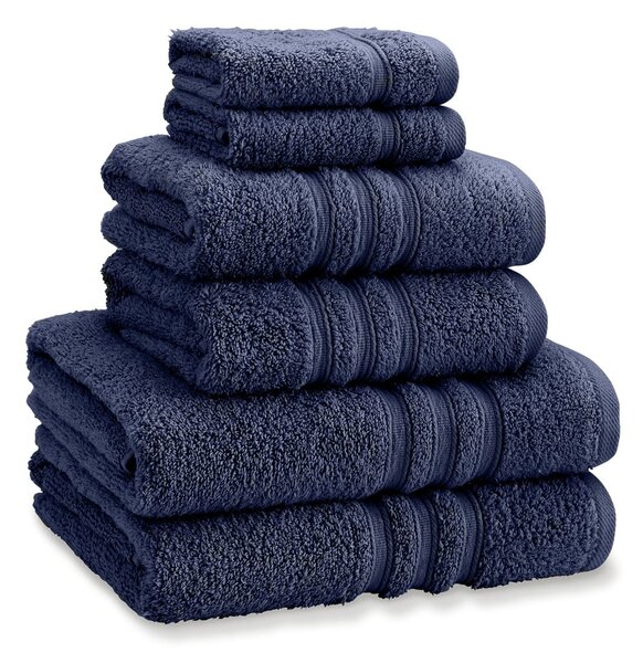 Set di asciugamani per viso e corpo tipo terry blu scuro in cotone 6 pz Zero Twist – Catherine Lansfield