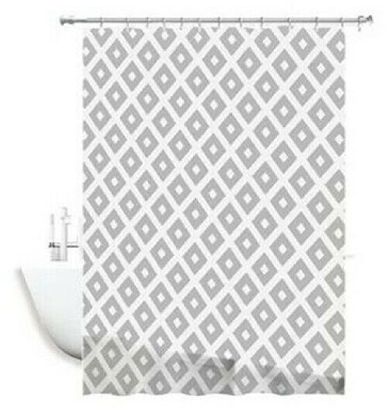 Tenda Doccia In PEVA 180x180 Cm - Nero, Antimuffa Con Ganci E Occhielli Inclusi, Lavabile In Lavatrice
