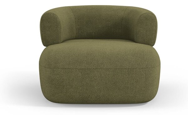 Poltrona in tessuto bouclé verde Jenny - Micadoni Home